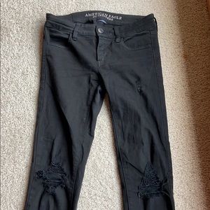 american eagle black skinny jeans
